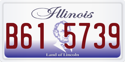 IL license plate B615739