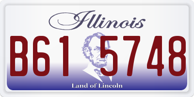 IL license plate B615748