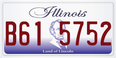 IL license plate B615752