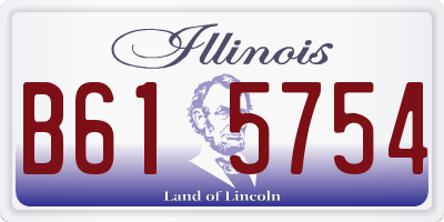 IL license plate B615754