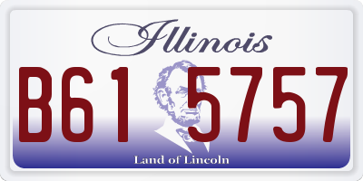 IL license plate B615757
