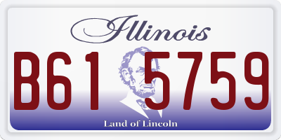 IL license plate B615759