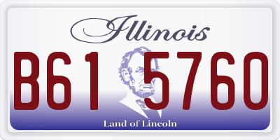 IL license plate B615760