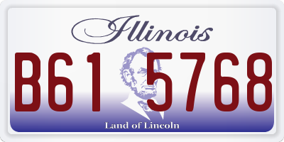 IL license plate B615768