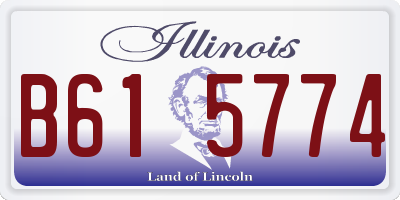 IL license plate B615774