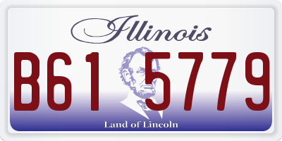 IL license plate B615779