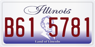 IL license plate B615781