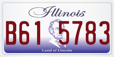 IL license plate B615783