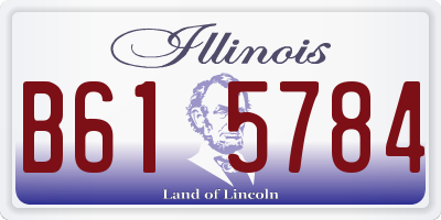 IL license plate B615784