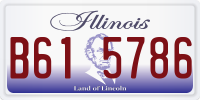 IL license plate B615786