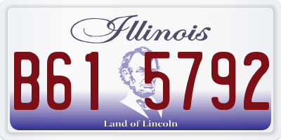 IL license plate B615792