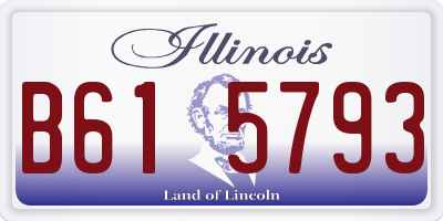 IL license plate B615793