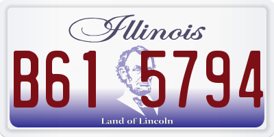 IL license plate B615794