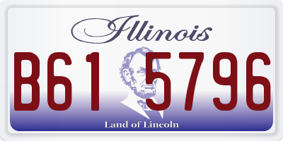 IL license plate B615796