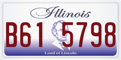 IL license plate B615798