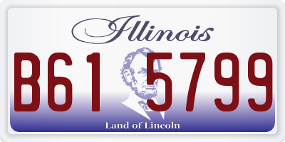 IL license plate B615799