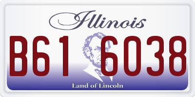 IL license plate B616038