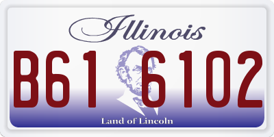 IL license plate B616102