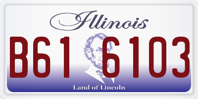 IL license plate B616103