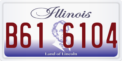 IL license plate B616104