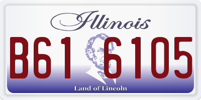 IL license plate B616105