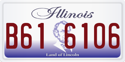 IL license plate B616106