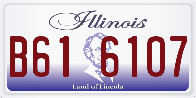 IL license plate B616107