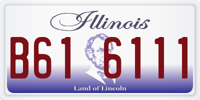 IL license plate B616111