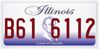 IL license plate B616112