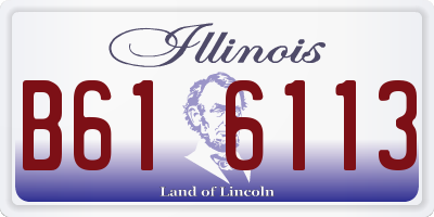 IL license plate B616113