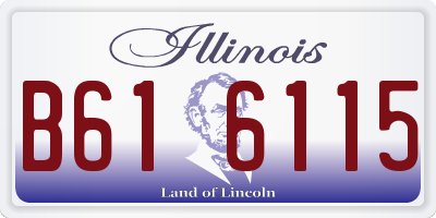 IL license plate B616115