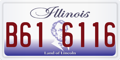 IL license plate B616116