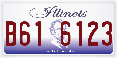 IL license plate B616123