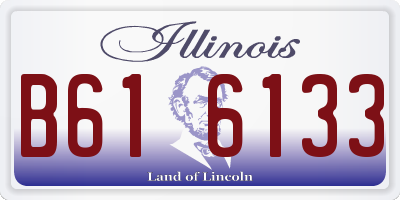 IL license plate B616133