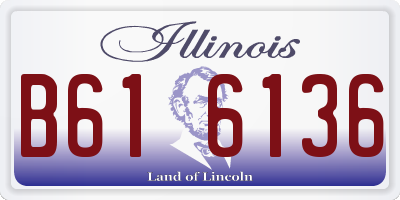 IL license plate B616136