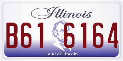IL license plate B616164