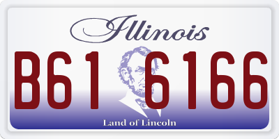 IL license plate B616166