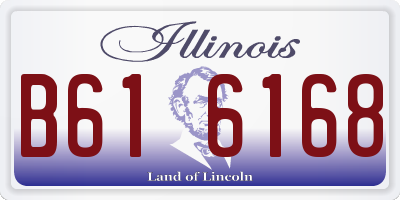 IL license plate B616168