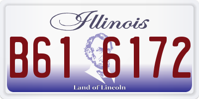 IL license plate B616172