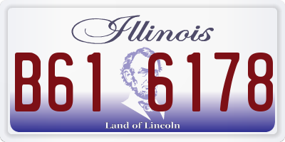 IL license plate B616178