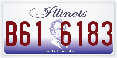 IL license plate B616183
