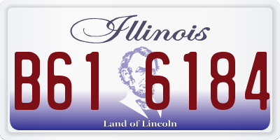 IL license plate B616184