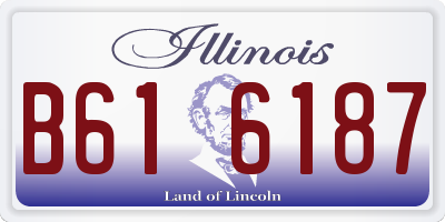 IL license plate B616187