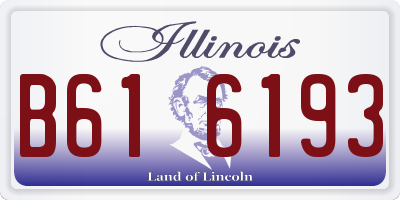 IL license plate B616193