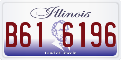 IL license plate B616196