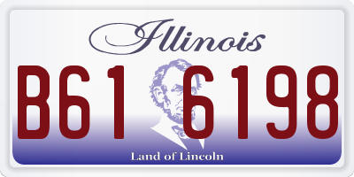 IL license plate B616198