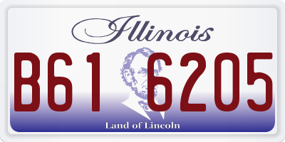 IL license plate B616205