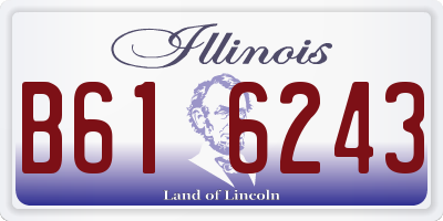 IL license plate B616243