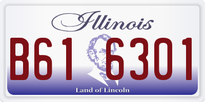 IL license plate B616301