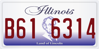 IL license plate B616314